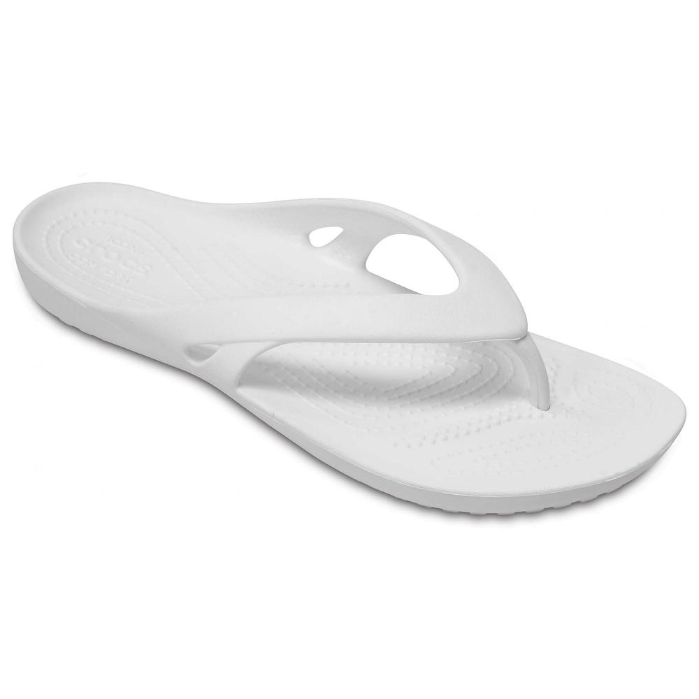 White Women's Crocs Kadee II Flip Sandals | NZ 0525TCEV